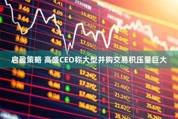 启盈策略 高盛CEO称大型并购交易积压量巨大